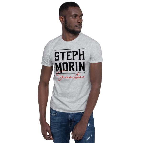 Steph Morin Summertime light grey T-shirt dark logo