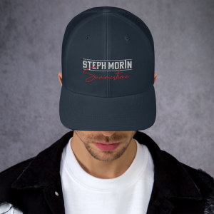Steph Morin Summertime Trucker Hat Navy Blue