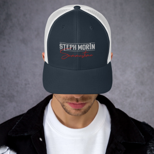 Steph Morin Summertime Trucker Hat Navy Blue White