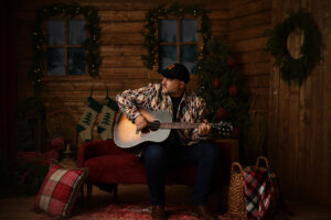 Steph Morin White Christmas Press Picture with Acoustic Guitar Gibson J45 by Natacha Driscoll 2025